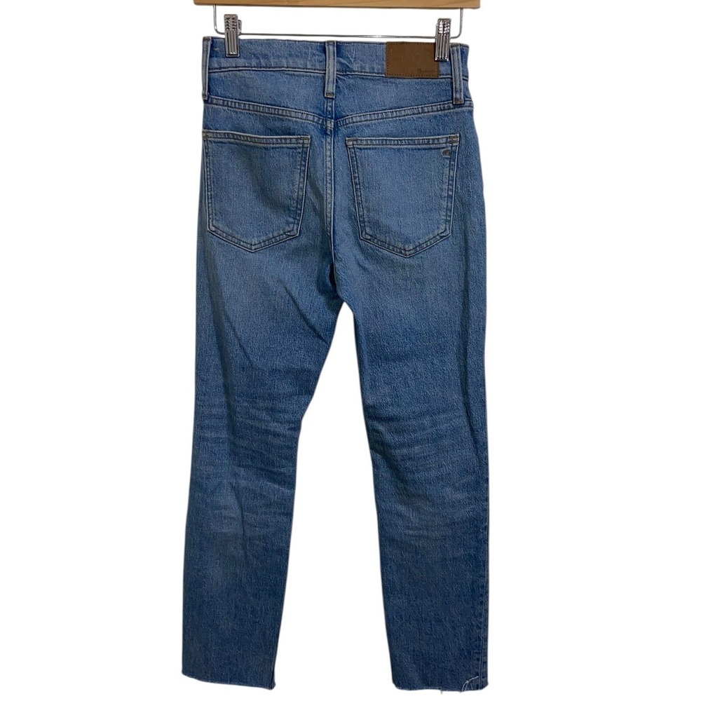 Madewell The Perfect Vintage Jean High Rise Straight Distressed Blue Denim 24P - Picture 3 of 12